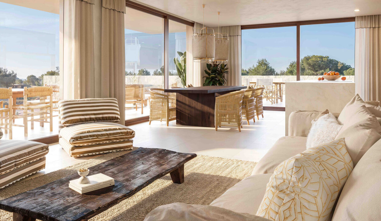 VILLAS ARBOREA - LIVING ROOM + KITCHEN Las Colinas